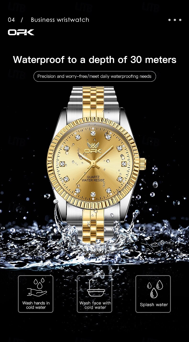 OPK Luxury Brand Watch Circular Dial Luminous Stainless Steel Men's Quartz Watch 2025 - $25.99 –P6