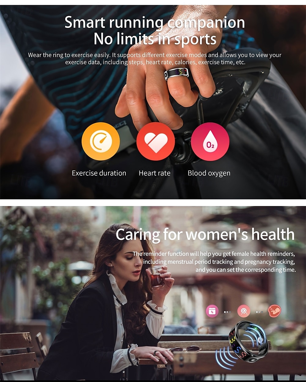 R12 Smart Ring Men Women LED Display Screen Gift Ring Heart Rate Blood Oxygen Monitor Multi Sport Modes 2025 - $59.99 –P4