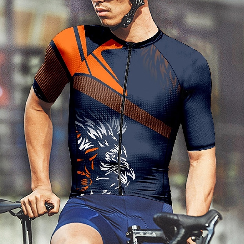 Homens Camisa para Ciclismo Tigre Manga Curta Moto Camiseta Camisa / Roupas Para Esporte com 3 bolsos traseiros Ciclismo de Montanha Secagem Rápida Design Anatômico Capilaridade Respirável Esportes de 2026 por $28.99 –P7