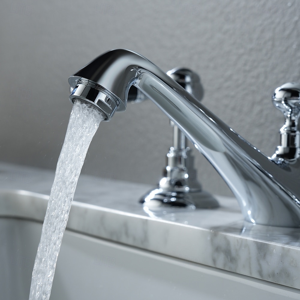 Robinet lavabo - Séparé Plaqué Diffusion large Deux poignées trois trousBath Taps de 2025 ? $210.59 –P3