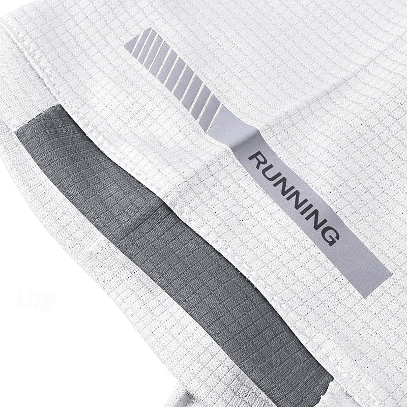 Men's Tee Short Sleeve Shirt Tee Top Short Sleeve Crewneck Spring & Summer Solid / Plain Color Fashion Designer Quick Dry Reflective Strip Vacation Street Going out Black White Red Top Tee for Men 2025 - $14.99 –P2
