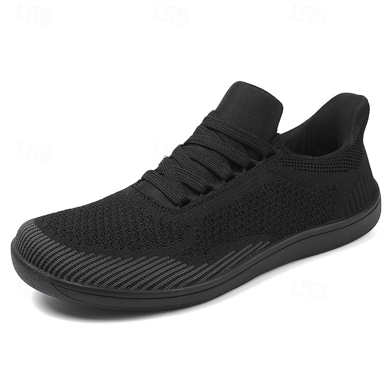 barfota vardagssneakers för män - modern svart, andningsbar mesh, komfortsula - lämplig för dagligt bruk och lätta sporter 2026 - $46.99 –P3