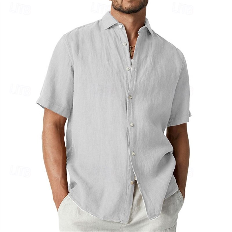 Homme Chemise Chemise d'été Chemise Décontractée Chemise de Plage Chemise Boutonnée Noir Blanche Bleu Orange Vert Manche Courte Uni Revers Vacances Hawaïen Vêtement Tenue Polyester Mode Occasionnel de 2025 ? $24.99 –P4