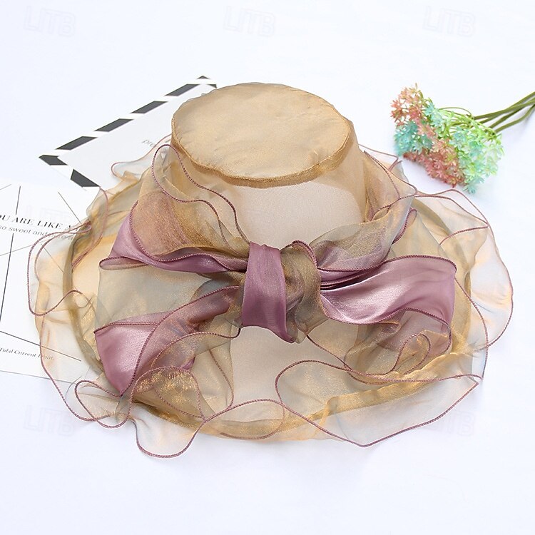 Kopfstück Organza Hochzeit Abendgesellschaft Elegant Hochzeit Mit Tüll Kopfschmuck Kopfbedeckung 2025 - $27.99 –P7