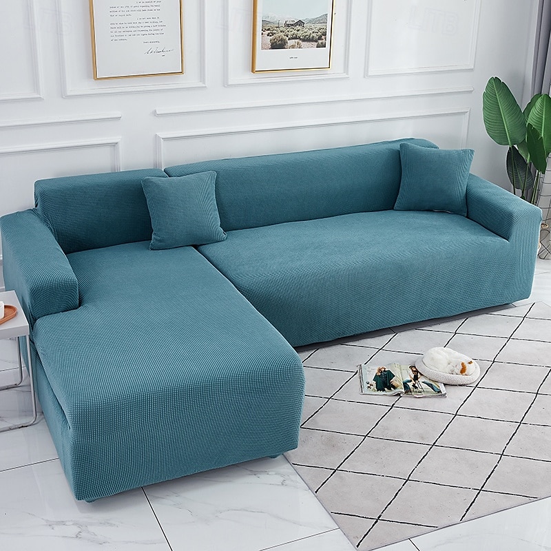 Elastic Jacquard Fabric Sofa Cover Stretch Couch Cover Sectional L Shape Sofa Slipcover Corner Case for Living Room 1/2/3/4 Seat 2025 - $31.99 –P8