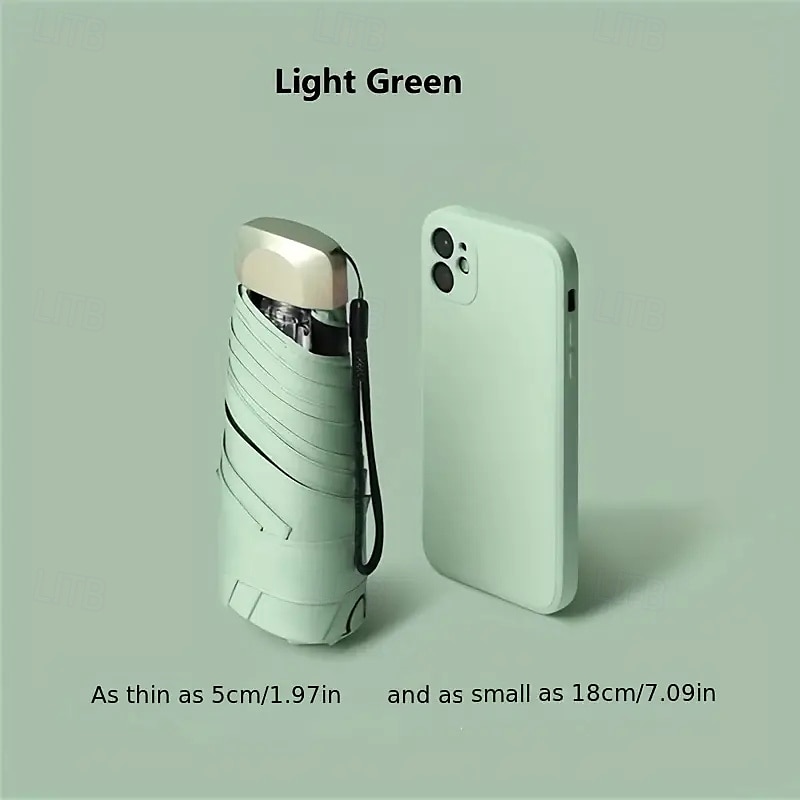 2025年 ミニサンシェード UV UPF50 小型折りたたみポケット傘 折りたたみ傘 UV保護サンシェードカプセル傘 屋外用 UVシェード傘  コレクション – $19.99 –P4