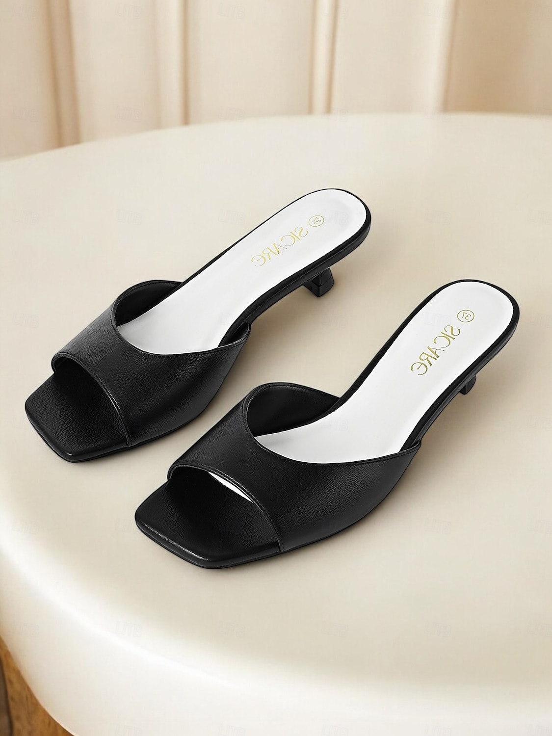 sandali da donna classici con tacco a gattino e punta aperta – eleganti sandali slip-on per l'ufficio e le feste del 2026 a $32.99 –P2
