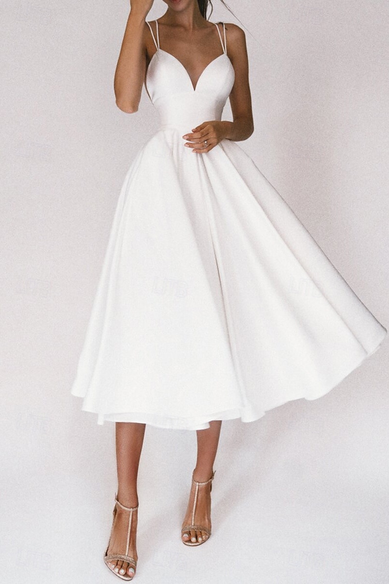 Per donna Abito Midi Abito Bianco Abito da laurea Abito Sottoveste Moda Compleanno Laurea Uscire Vestibilità regolare Semplice Senza Maniche Spalline sottili Nero Bianco Rosso Verde Estate del 2025 a $32.99 –P1