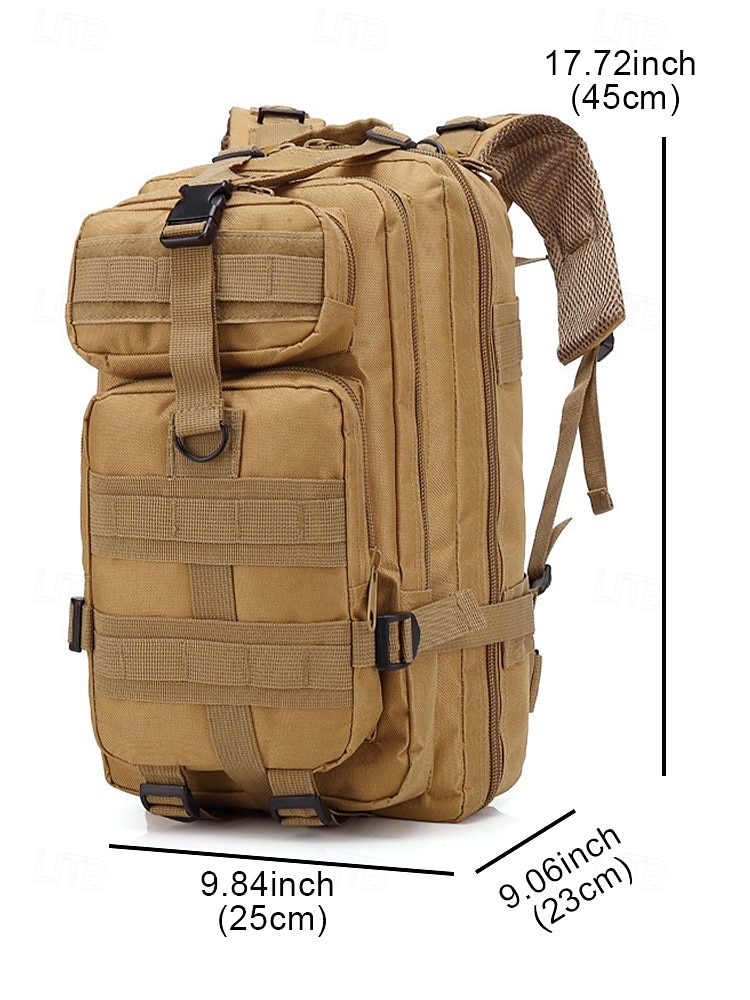 Heren outdoor tactische rugzak met meerdere compartimenten en molle-systeem - duurzaam en praktisch voor buitensportliefhebbers zoals wandelen, kamperen en militaire activiteiten 2025 - $26.99 –P3