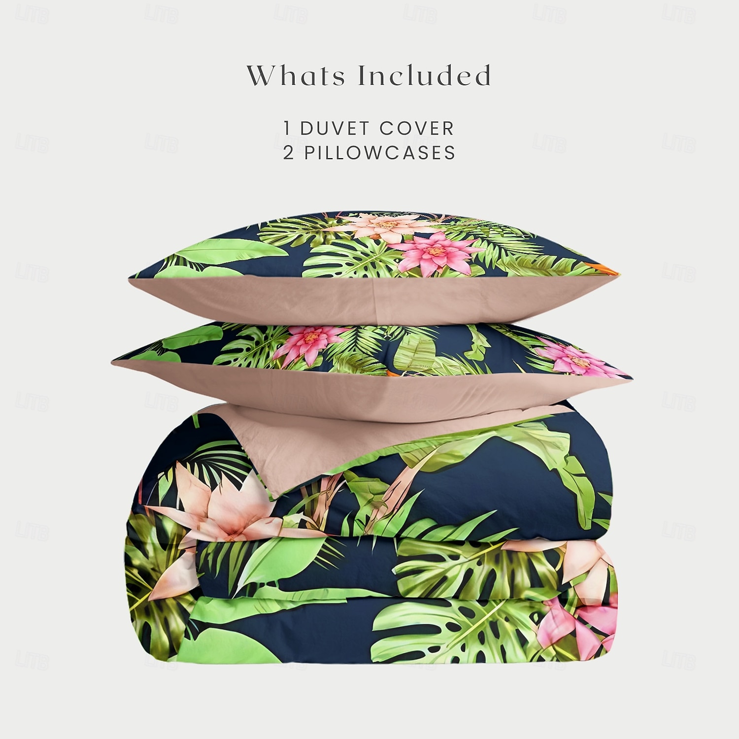 Conjunto de Capa de Edredom Floral 100% Algodão Suave e Respirável com Flores Tropicais Capa de Edredom Leve e Durável Confortável para Todas as Estações Fácil de Cuidar de 2025 por $60.99 –P2