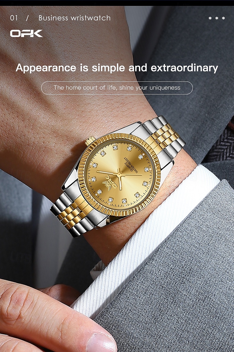 OPK Luxury Brand Watch Circular Dial Luminous Stainless Steel Men's Quartz Watch 2025 - $25.99 –P3