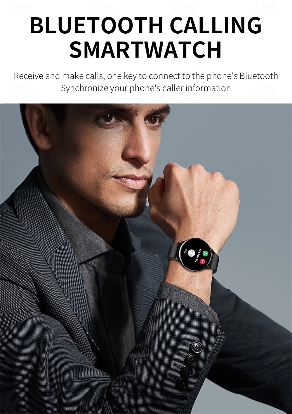 696 HDT6MAX Montre intelligente 1.63 pouce Smartwatch Montre Connectée Bluetooth ECG+PPG Podomètre Rappel d'appel Compatible avec Android iOS Femmes Hommes Appels Mains Libres Rappel de Message IP 67 de 2025 ? $39.99 –P4