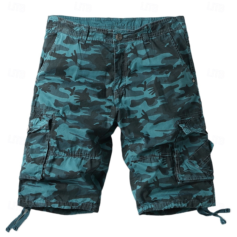 Herren Cargo-Shorts Camping-Shorts Shorts mit Camouflage-Muster Shorts Wander-Shorts Mehrere Taschen Gerader Schnitt Tarnung Feuchtigkeitsableitend tragbar Knielang Outdoor Lässig Täglich Mode 2025 - $29.99 –P7