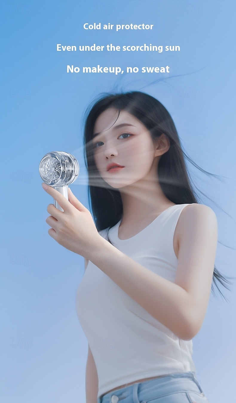 Compact Mini Fan with LED Screen and Torch – USB Rechargeable 5-Speed Fan for Indoor Outdoor Travel 2025 - $25.99 –P6
