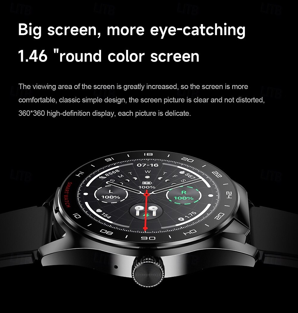 696 D9 Smart Watch 1.46 inch Smartwatch Fitness Running Watch Bluetooth Pedometer Call Reminder Sleep Tracker Compatible with Android iOS Men Hands-Free Calls Message Reminder Watches with Earbuds 2025 - $69.99 –P3