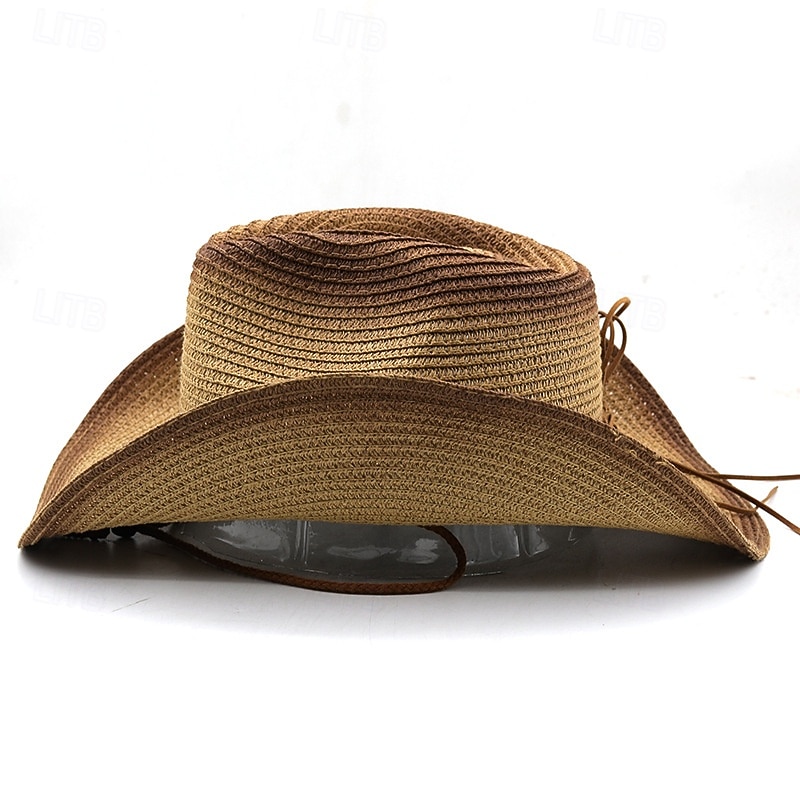 Męskie Kapelusz Kowbojski kapelusz Kapelusz Fedora Trilby Czarny Czerwony Lina słomiana Styl vintage Moda 18 wiek Codzienny Impreza tematyczna Jednolity/zwykły kolor Filtr przeciwsłoneczny Cosplay 2026 - $24.99 –P7