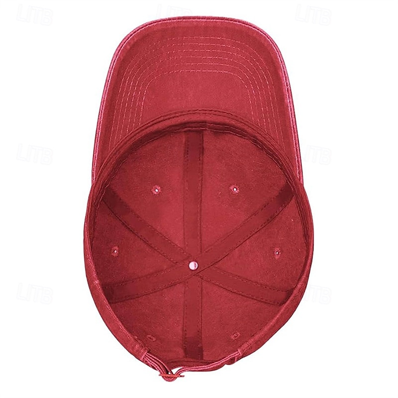 Men's Baseball Cap Sun Hat Trucker Hat Black Wine Cotton Adjustable Fashion Daily Wear Festival Graphic Pattern Casual / Daily 2025 - $7.99 –P3