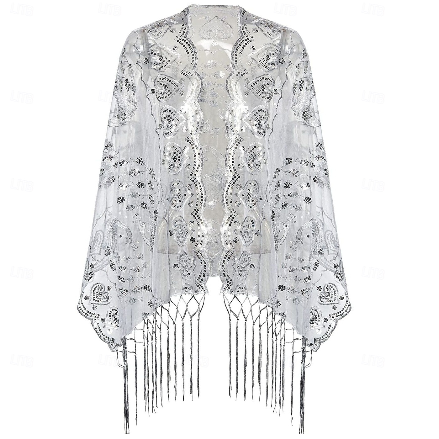 Retro Vintage Goldene Zwanziger 1920er Schal Wickeln Schals Der große Gatsby Flapper-Mädchen Pailletten Quastenfransen Damen Karneval Hochzeit Abendgesellschaft Maskerade Erwachsene Schal 2025 - $13.99 –P14