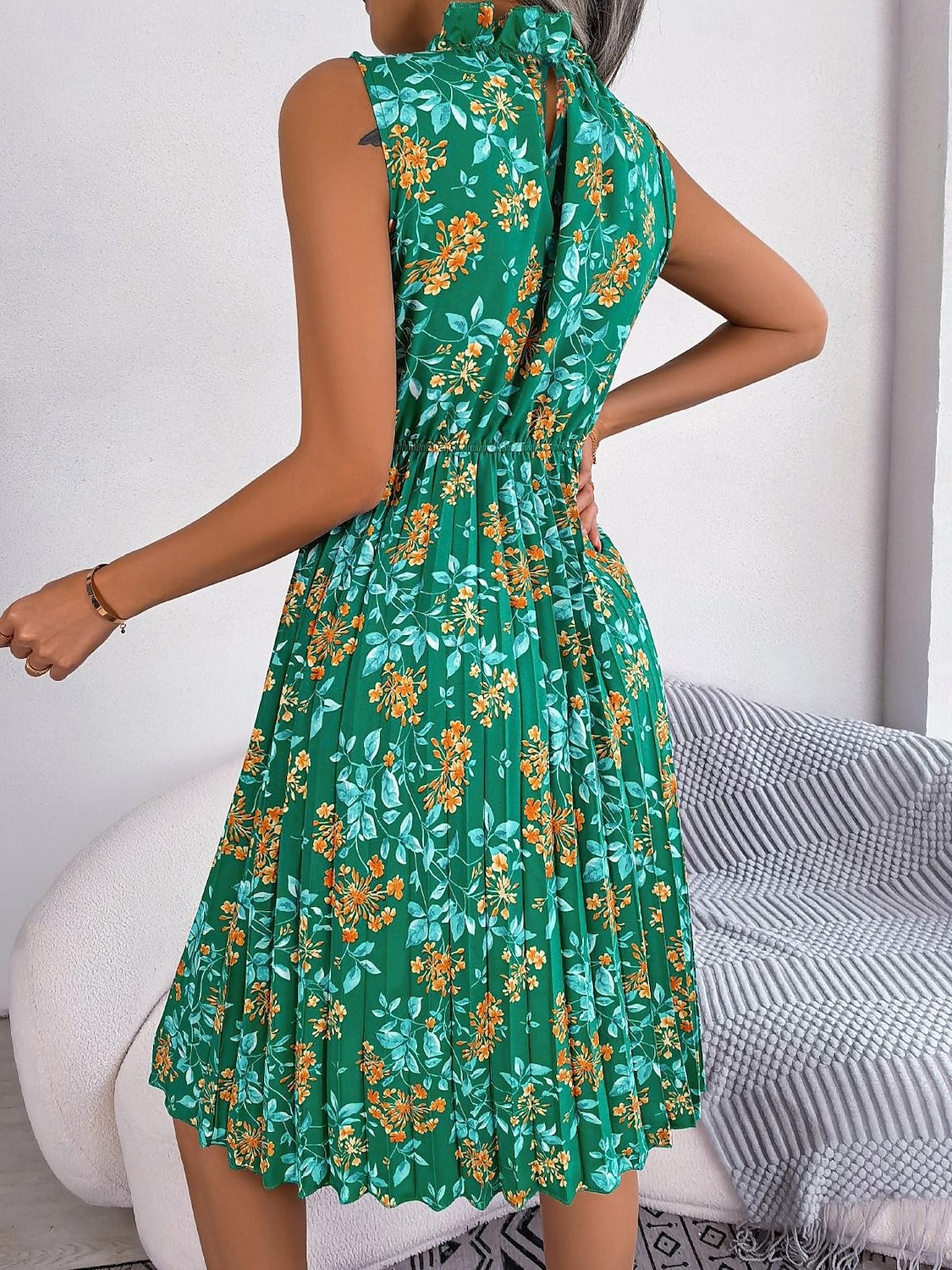 Ramadán Női Szabályos Midi ruha Boho elegáns ruhák Boho ruha Rakott ruha Vállon kívüli ruha Csehország Stílusos Szexi Ujjatlan Vakáció Parti Születésnap Karcsúsított Virágos Grafika Ujjatlan 2025 - $25.99 –P14