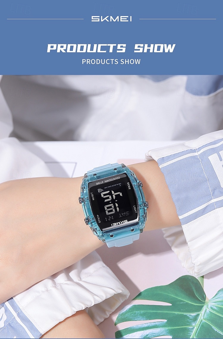 SKMEI 2409 Waterproof Electronic Watch Luxury Outdoor Countdown Stopwatch Digital Wristwatch For Man Women Calendar Led Light Silicone Watch 2025 - $31.99 –P13