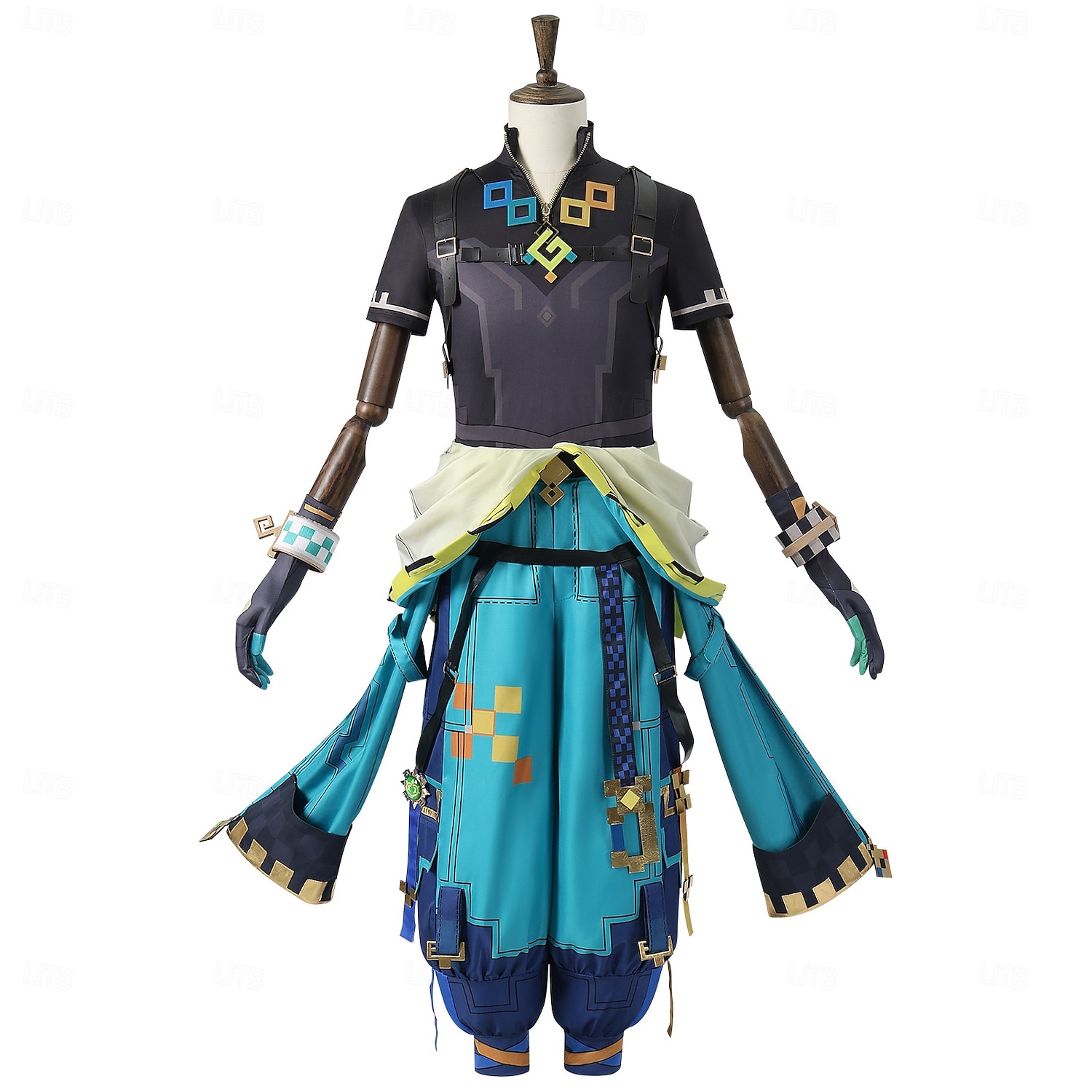 Genshin Impact Kinich Anime Cosplay kostým Boty Cosplay Paruky Cosplay obleky Cosplay Paruky Cosplay boty Karneval Plesová maškaráda Výkon Párty Vrchní deska Kalhoty Korzet Pro Pánské Dospělé 2025 - $69.64 –P1