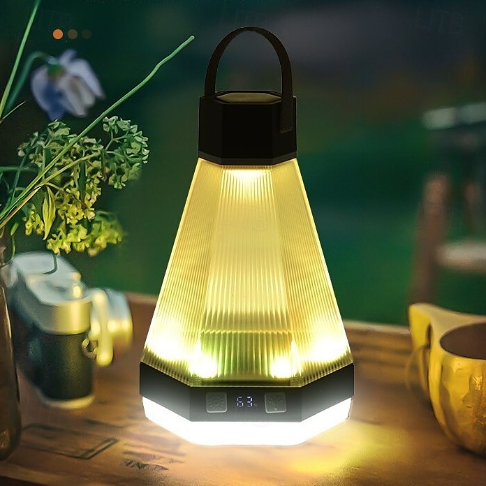 Luzes LED externas lanternas de acampamento com 6 modos de luz tipo C lâmpada de mão à prova d'água para acampamento caminhadas quedas de energia 1 unidade (preto/verde) de 2025 por $32.99 –P1