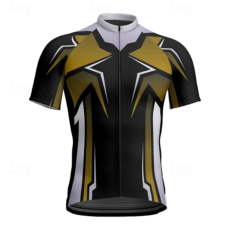 Bărbați Jersey de ciclism Manșon scurt Bicicletă Tricou Tee Jerseu cu 3 buzunare spate Ciclism montan Respirabil Uscare rapidă Proiectare anatomică Wicking Galben Rosu Albastru Sport Îmbrăcăminte 2025 - $25.99 –P16