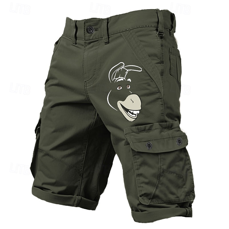 Hombre Animal Burro Gracioso Pantalón Corto Cargo pantalones cortos de trabajo Media cintura Clásico Casual Exterior Acampada y Senderismo Múltiples bolsillos Diseñador Ropa 2025 - $30.99 –P5