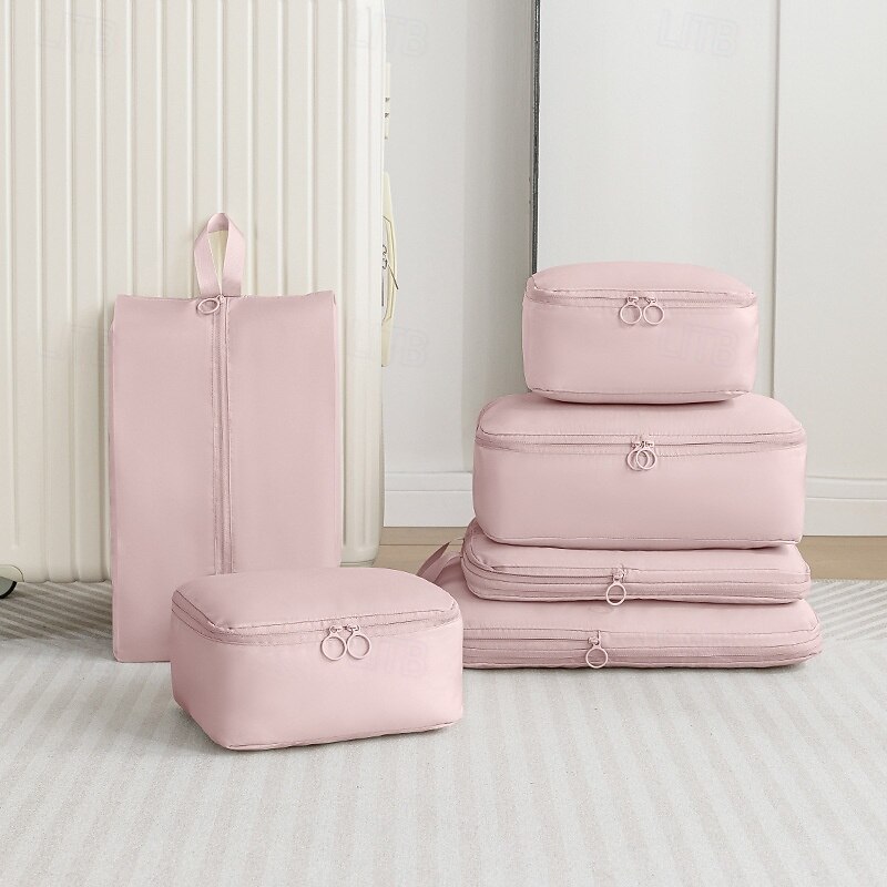Compression Packing Cubes Set for Travel Luggage Storage and Organizer Space Savers, Digital, Toiletry, Makeup, Clothes, Shoes, Travel Bags 2025 - $26.79 –P3