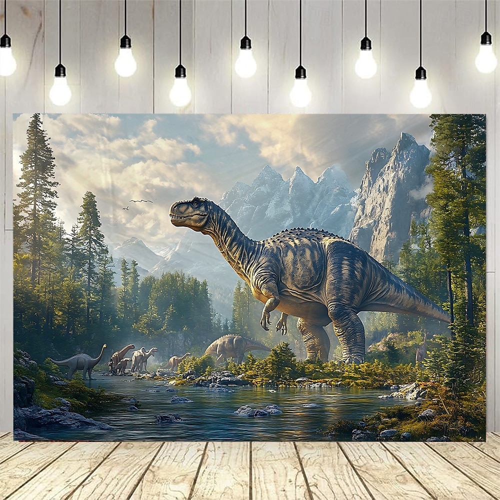 en skog dinosaurer billedvev veggkunst stor billedvev veggmaleri dekor fotografi bakteppe teppe gardin hjem soverom stue dekorasjon 2025 - $16.99 –P5