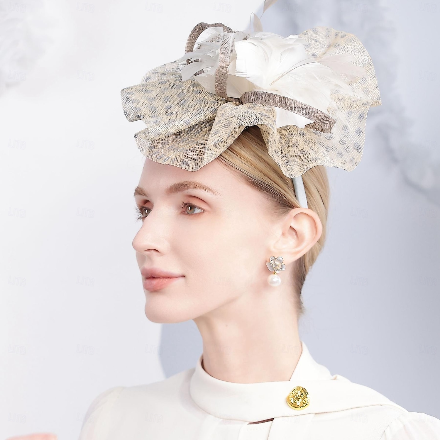 hoeden sinamay schotelhoed hoge hoed sinamay hoed bruiloft cocktail elegante bruiloft met veren splicing hoofddeksel hoofddeksel 2026 - $45.99 –P7