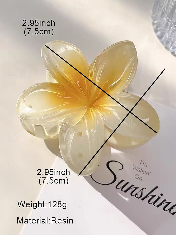 6PCS Hawaiian Plumeria Flower Hair Clips – Tropical Resin Hair Accessories for Women & Girls, Beach Wedding, Luau Party & Summer Vacation Styling 2025 - $11.99 –P9