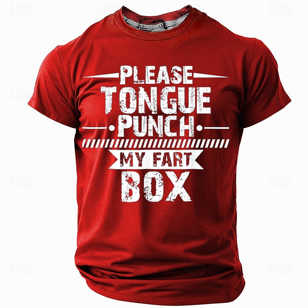 T-Shirt grafica da uomo con umorismo crudo 'Per favore picchietta la mia scatola di peti con la lingua' T-Shirt a maniche corte del 2026 a $19.49 –P2