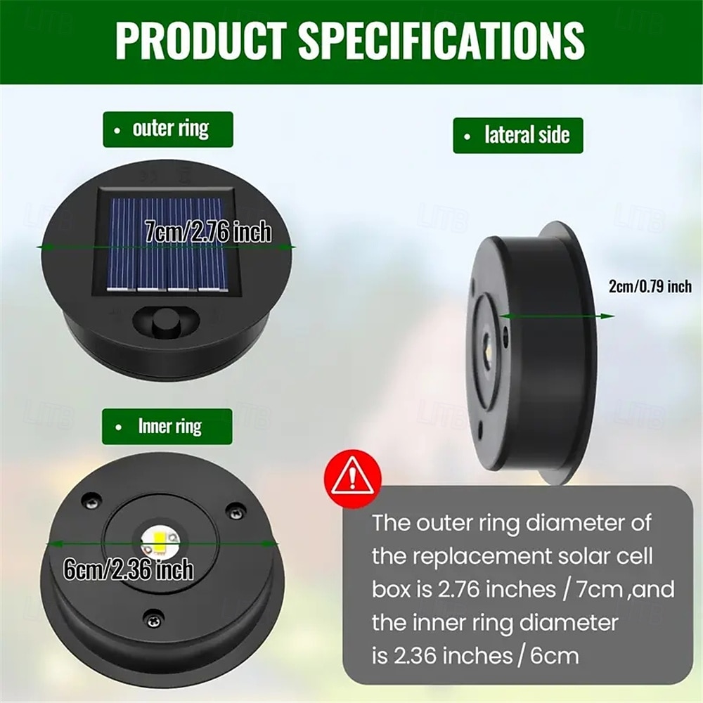 светодиодный солнечный светильник, держатель для уличного освещения, садовый светильник, настенный светильник, подвесной светильник, источник света, декоративная лампа 1 шт. 2026 - $18.79 –P2