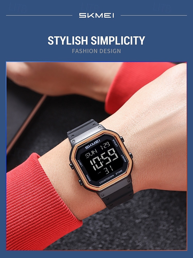 SKMEI Ins Wind Square Multi functional Waterproof Electronic Watch for Male and Female Students 2025 - $28.99 –P9