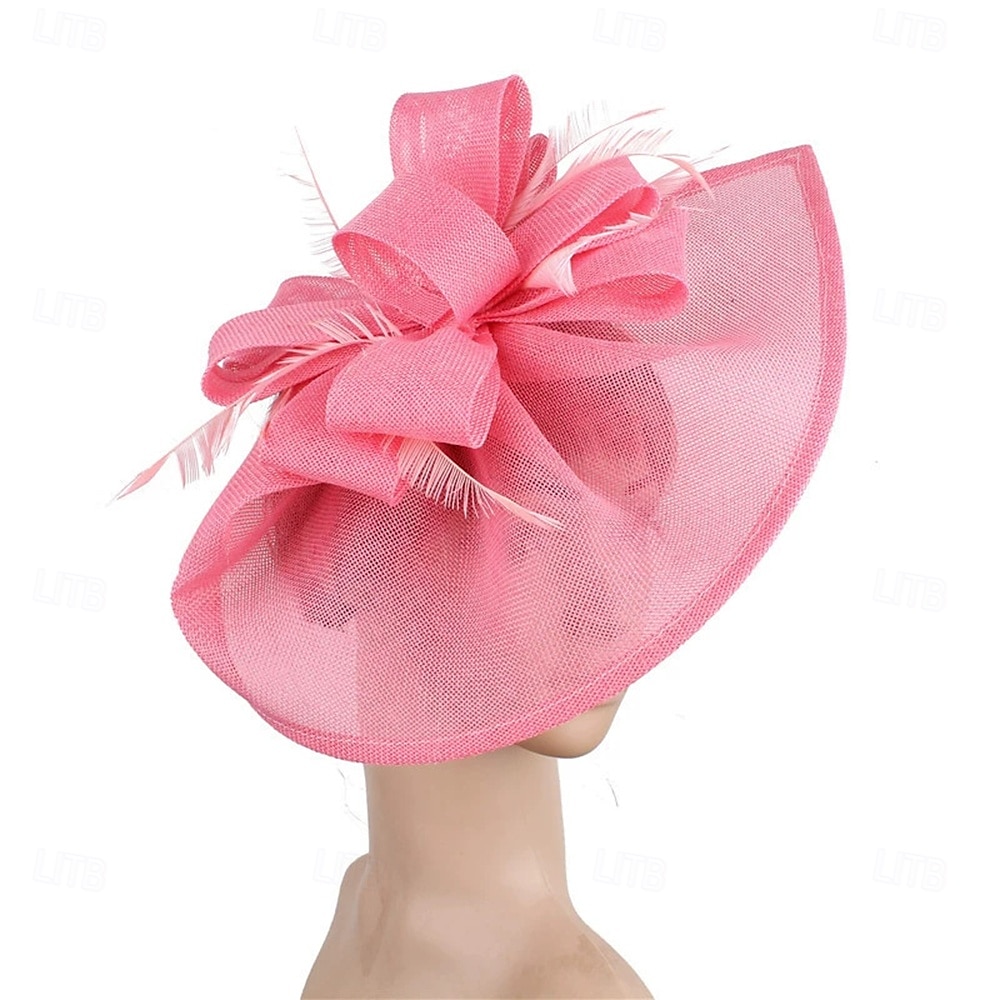 Kopfstück Federn Sinamay Hochzeit Abendgesellschaft Elegant Hochzeit Mit Feder Kopfschmuck Kopfbedeckung 2025 - $19.99 –P3