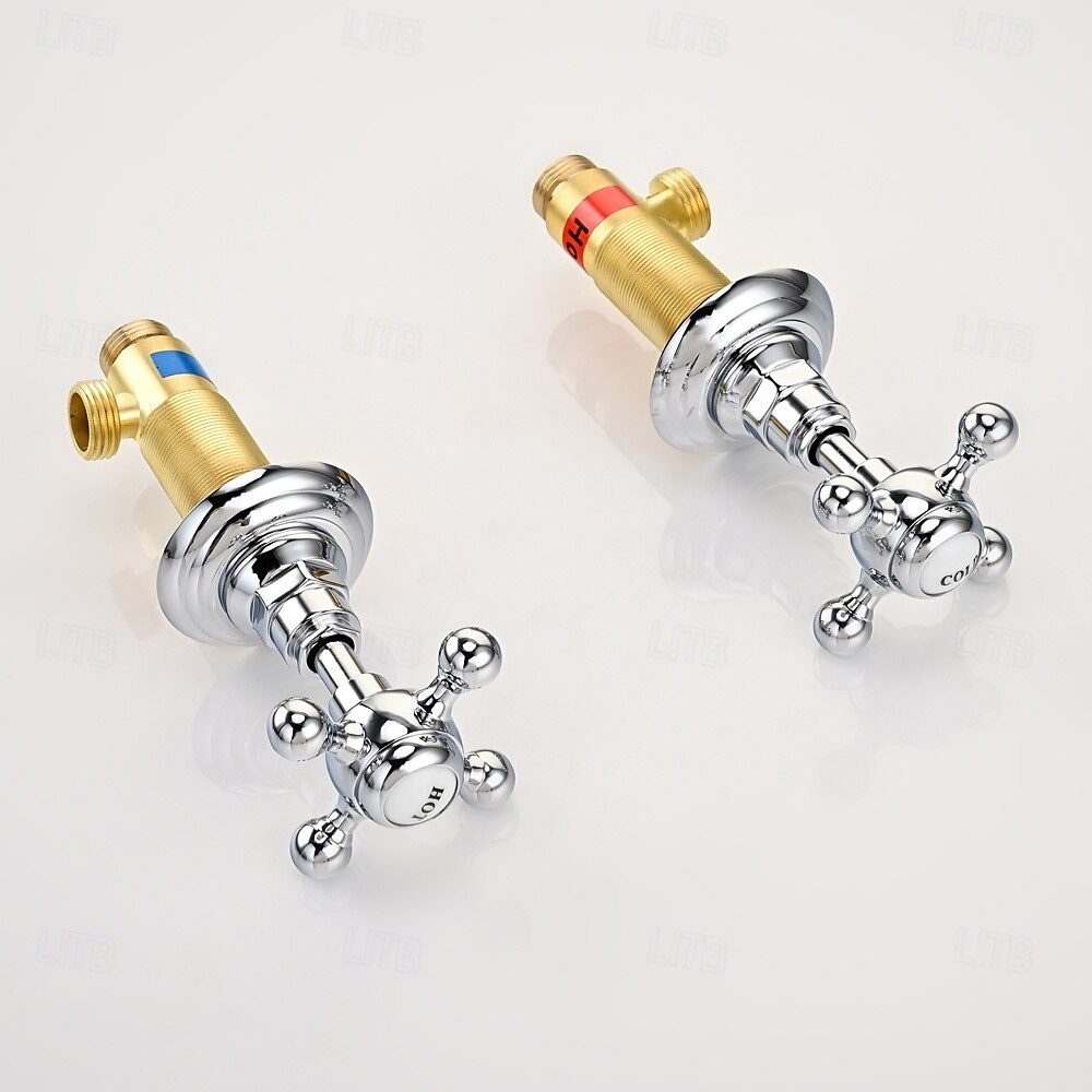 Bathroom Sink Faucet - Widespread Electroplated Widespread Two Handles Three HolesBath Taps 2025 - $202.49 –P8