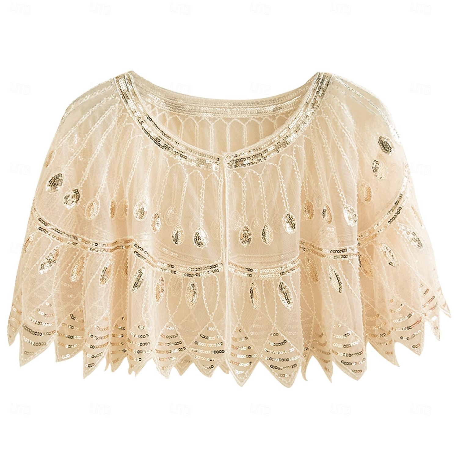 Rugido 20s 1920s Retro Antiguo Chales estilo flapper El gran Gatsby Chica de la aleta Lentejuelas Franja Disfraz Mujer Carnaval Fiesta de Noche Boda Mascarada Adulto Chal 2026 - $15.49 –P9