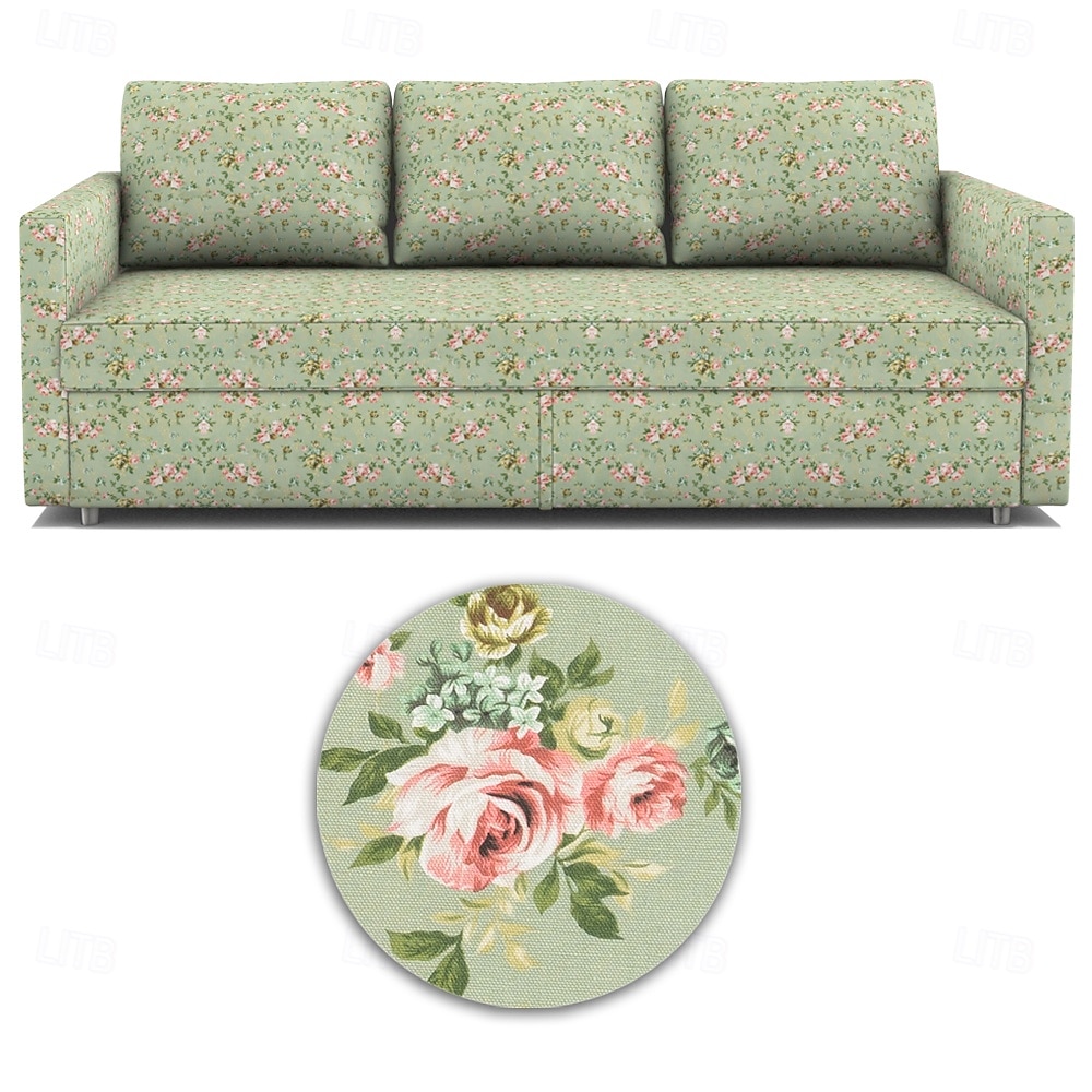floral sovesofa trekk futon trekk ensfarget vattert slipcovers frihetcover litb prime trekk 2025 - $205.49 -P10