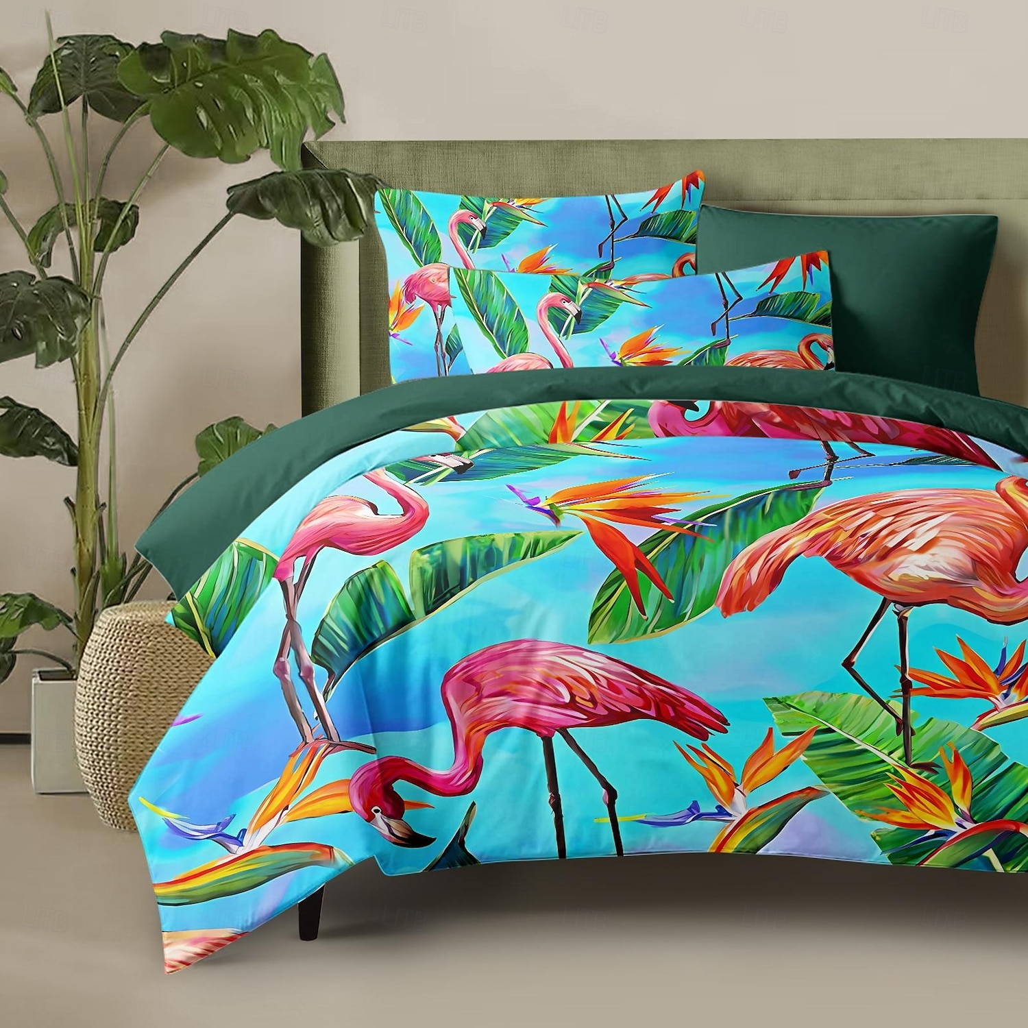 Conjunto de Capa de Edredom Floral 100% Algodão Suave e Respirável com Flores Tropicais Capa de Edredom Leve e Durável Confortável para Todas as Estações Fácil de Cuidar de 2025 por $60.99 –P5