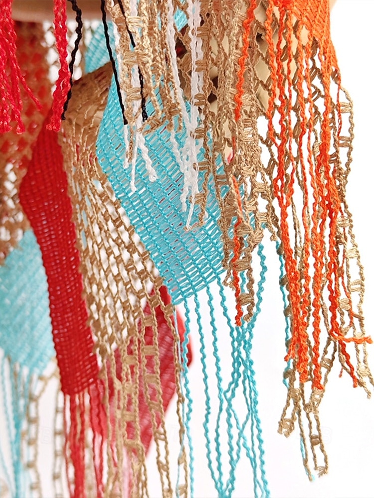 nettingstrikket strandskjerf for kvinner - boho-stripet badedrakt med frynser, lett og pustende sommercardigan for ferie-, basseng- og ferieklær 2025 - $14.99 –P10