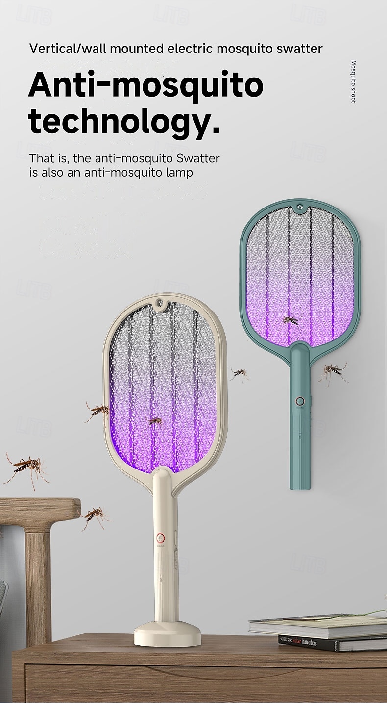 Handheld Electric Mosquito Swatter – Rechargeable Fly Zapper Racket for Indoor Household Insect Control 2025 - $31.99 –P1