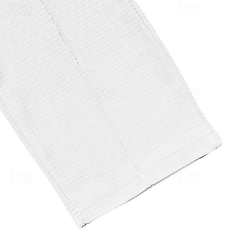 Homme Gauffré Pantalons Pantalons Amples Boutons Uni Portable Longueur complète Extérieur Quotidien Camping & Randonnée Vacances Mode Noir Blanche de 2025 ? $21.99 –P6