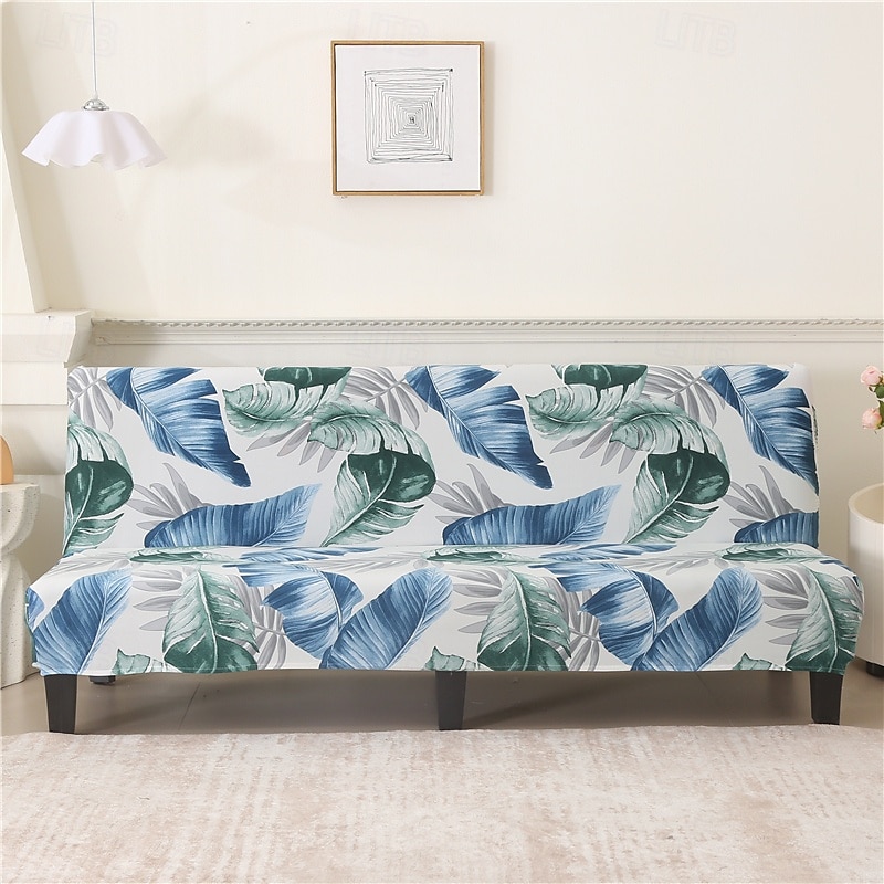jacquardtyg armlös bäddsoffa överdrag soffa nyår dekor överdrag stretchskydd elastiskt bänkskydd 2025 - $35.99 –P9
