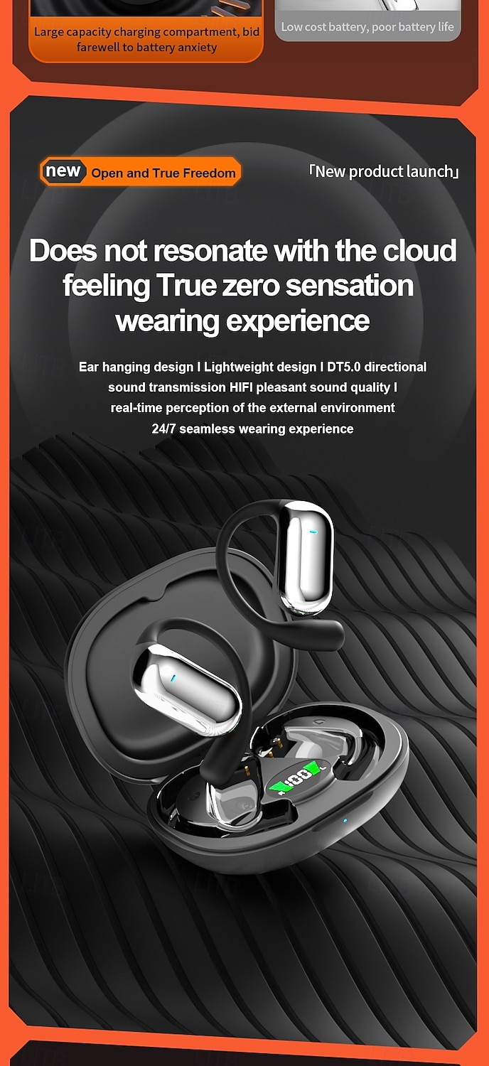 Bluetooth Headset Real Time Translation Headset Talking Music 144 Languages Translation Touch Headset AI Translation Headset Long Term Sports Noise Cancellation Waterproof LED Digital Display 2025 - $15.99 –P3