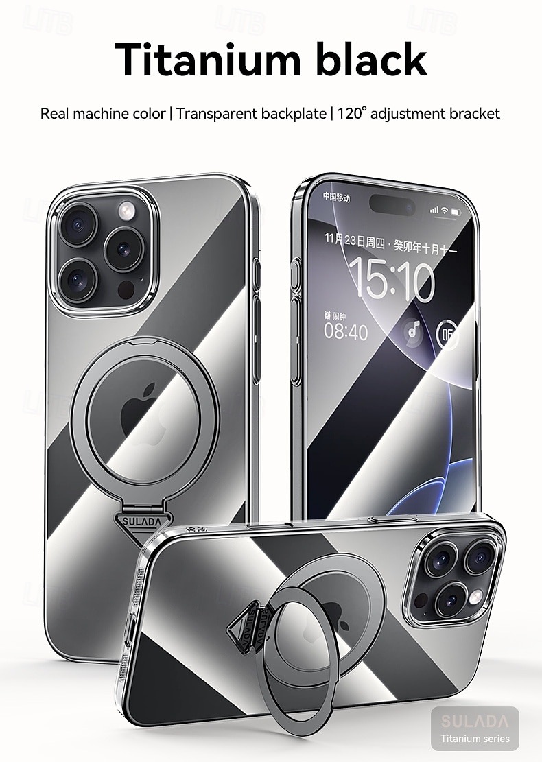 Phone Case For iPhone 17 Pro Max 17 Air 16 15 Pro Max Back Cover with Stand Holder Magnetic Support Wireless Charging Retro PC 2025 - $18.99 –P9