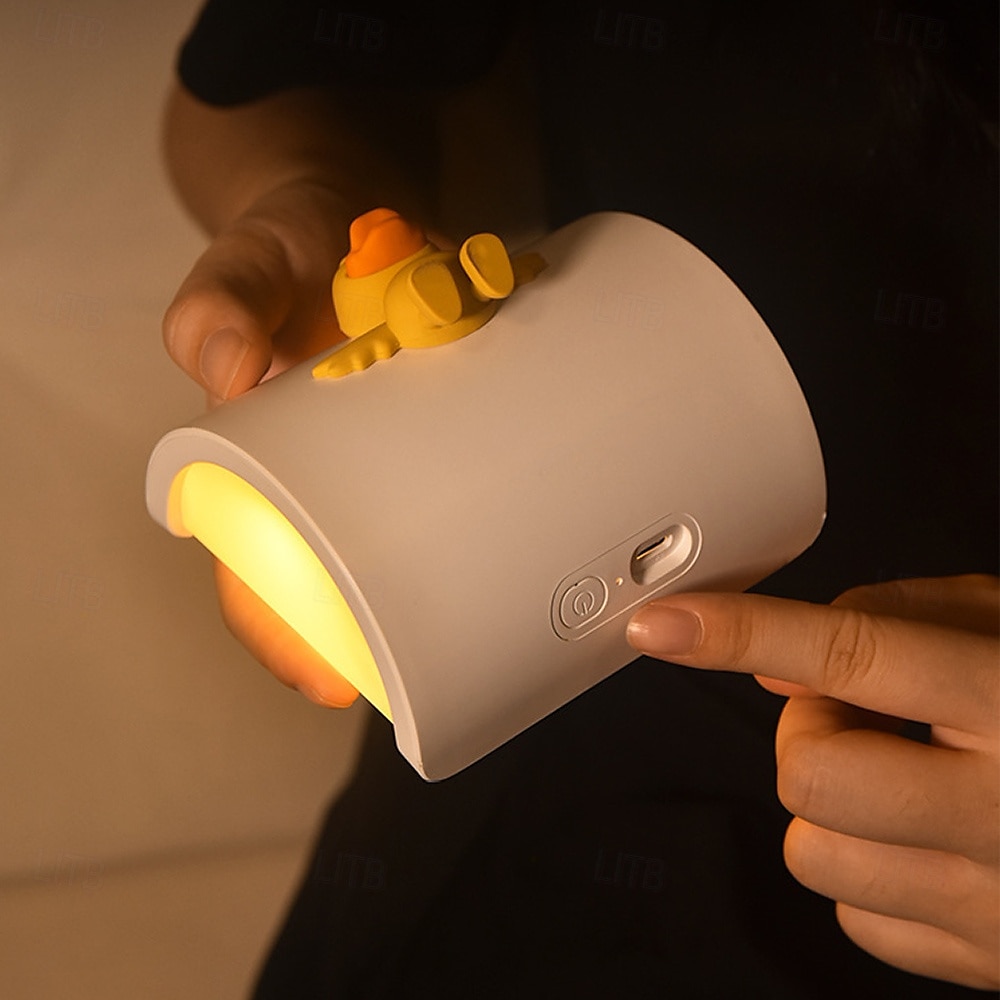 Veilleuse LED décorative en forme de canard, lampe de bureau à intensité variable et rechargeable, éclairage pour enfants, réglage de la luminosité de 2025 ? $24.99 –P4