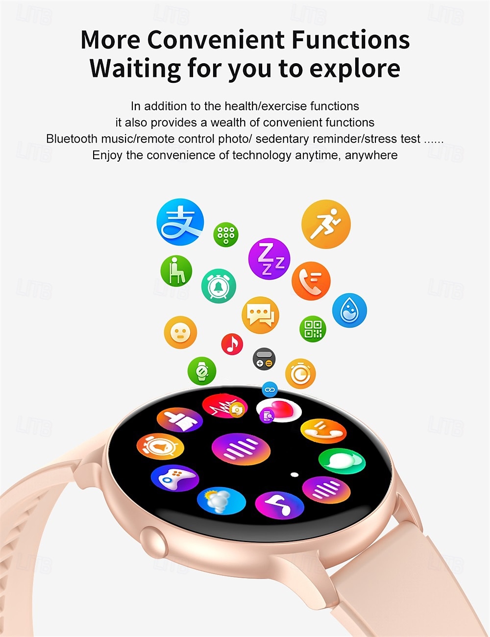 696 HDT6MAX Montre intelligente 1.63 pouce Smartwatch Montre Connectée Bluetooth ECG+PPG Podomètre Rappel d'appel Compatible avec Android iOS Femmes Hommes Appels Mains Libres Rappel de Message IP 67 de 2025 ? $39.99 –P13