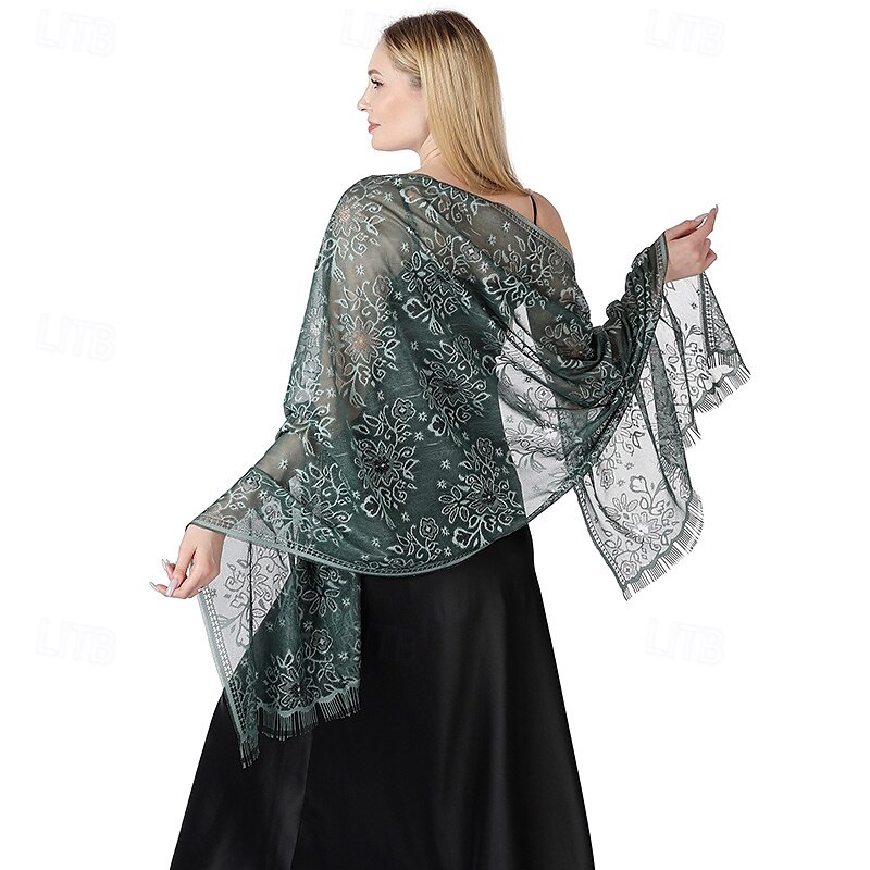Women's Wrap Elegant Sleeveless Polyester Wedding Wraps With Tassel For Party Spring & Summer 2025 - $13.99 –P11