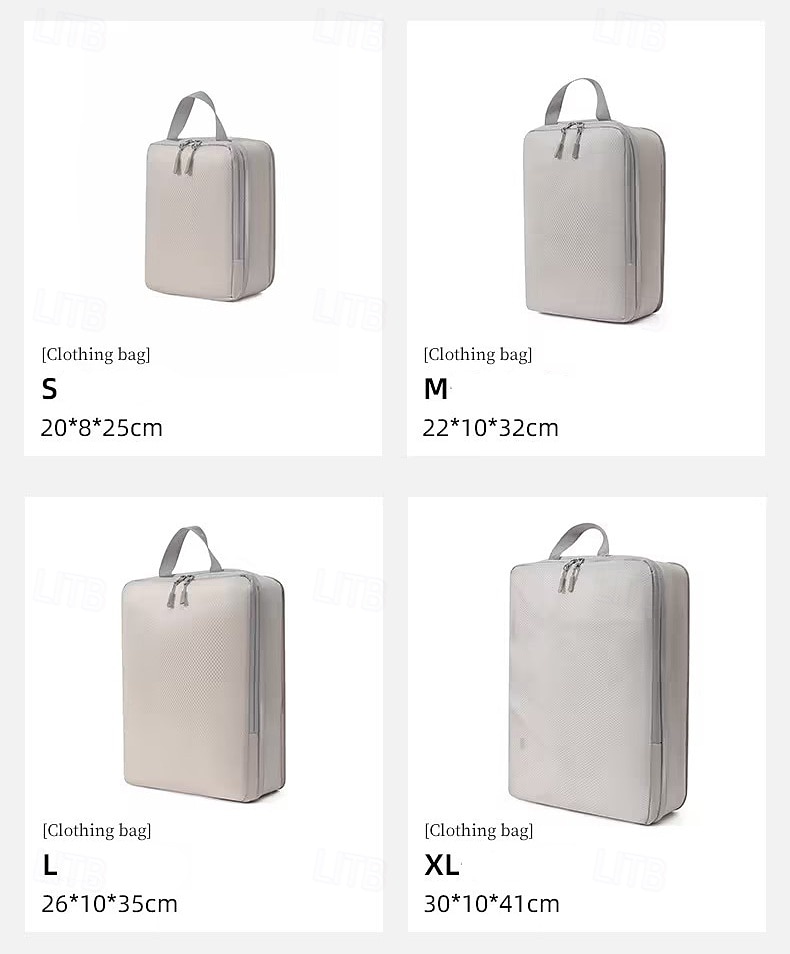 4-Piece Compression Packing Cubes Set for Travel, Luggage Storage and Organizer, Clothes, Toiletries, and Bag Organizer for Travel Essentials 2025 - $18.49 –P1